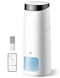 DREO 16L Smart Humidifier Large Room 1000 ft², 130H Cool Mist Air Humidifiers for Bedroom Plants Baby, Top Fill, Remote/Touch/Voice & APP Control, Clean Tank Technology, 30dB, RGB Light, HM755S White