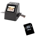 Portable Scanner, Portable Digital Film Scanner Convert 35mm 135 110 126KPK Slides & Negatives to 22 Mega Pixels JPEG 2.4" LCD Screen(with 16GB SD Card)