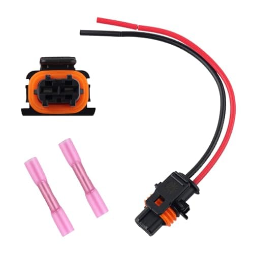 Car Alternator Connector Replacement OEM 25877026,Essential Car Alternator Pigtail Connector Compatible with Cadillac Chevrolet GMC,2-pin Alternators Plug Pigtail Harness with Terminals