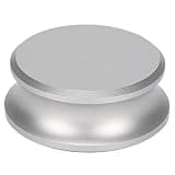 Record Weight Stabilizer, Aluminum Turntable Clamp for Record Players, Black Disc Stabilizer with Silicone Base to Reduce Vibration and Improve Sound Quality for (Silver)