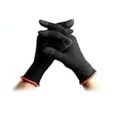 Nylon Gaming Finger Sleeves, Conductive Touchscreen Covers for Mobile Phones and Tablets, Black Pair (1 Pair)