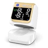 Automatic Electronic Blood Pressure Monitor, 22-40 CM Blood Pressure Cuff, 3 Users*199 Memories, Arm Blood Pressure Monitors for Home Use, Backlit Large LED Screen, BP Monitor (White Brushed Gold)