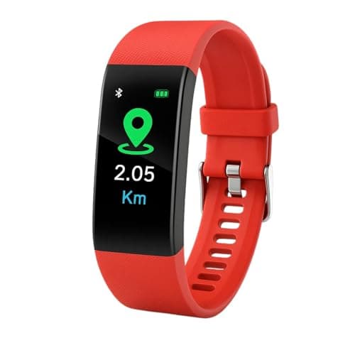 SWZEC Noxord Senior Smartwatch with Health & Fitness Tracking (Red)