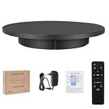 Electric Turntable for Live Video Broadcast with Remote Speed Adjustment 22-60 Seconds/Turn and Round-Trip Rotation Function, Ideal for Professional Streaming