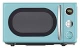 Retro Microwave Oven, LED Lighting, Pull Handle Design, Child Lock, Bebop Blue, 0.7 Cu Ft