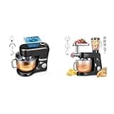 VIVOHOME Black Stand Mixer with Fermentation and 6 Qt Bowl and One Touch Presets and Black 9 in 1 Multifunctional Stand Mixer with 6 Speed and 7.5 Qt and Timer for Kitchen