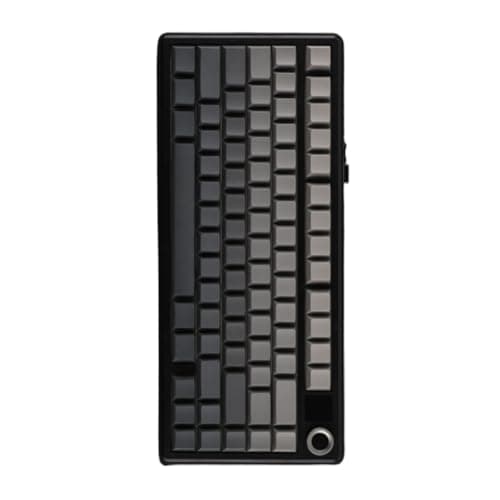 bYkvcFWrz Keyboard Compatible with X F75 MAX Compact 75% ANSI Layout Wired 2.4GHz Wireless Mechanical Keyboard with TFT Screen and A Knob(Black (Side-Printed))