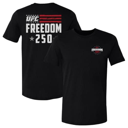 500 LEVEL UFC Freedom 250 Stripes F&B Shirt (Black, Large)
