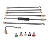 for Washer Extension Wand Set 5 Cleaner Nozzle 4000PSI and Hose Kit High Pressure