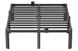 hiyuehome 14 Inch Full Size Metal Bed Frame,3500LBS Heavy Duty Noise-Free Bedframe with Mattress Retainers,Headboard Compatible,No Box Spring Needed,Under-Bed Storage,Easy Assembly,Round Feet