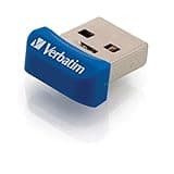Verbatim 16GB Store 'n' Stay Nano USB 3.2 Gen 1 Flash Drive Snag-Free Low Profile Thumb Drive - Blue