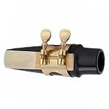 Omquot Alto Saxophone Mouthpiece ABS Lightweight Mouthpiece with Hood Metal Buckle Rod Pads for Saxophone Player