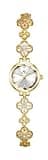 Gosasa Vintage Gold Watch for Women Hollow Four Leaf Chain Bracelet Dainty Small Ladies Dress Quartz Watch Waterproof Luxury Gift (Gold)