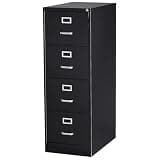 STAPLES Commercial 4 File Drawer Vertical File Cabinet, Locking, Black, Legal, 26.5" D