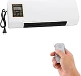 Wall Mounted Heating Machine with a 1400W Output, Indoor Space Heater for Bedroom with a Timing Function, Portable Air Conditioner with Remote Control for Homes Offices Stores (White)