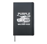 Purple Up Military Strong Child Kids Support Appreciation Hardcover Journal, Black
