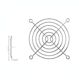 Stainless Steel Fan Grille for Axial Fans, Mesh Screen for Industrial Cabinets and Computer Cooling (1 PC)
