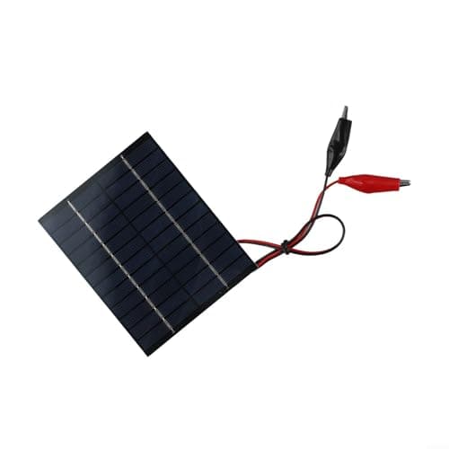 Portable Solar Panel 12V 10W Polycrystalline Silicon Charger with Clips for Outdoor Battery Charging of Lamps Fans Pumps Garden Street Lights