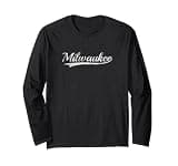 Milwaukee Vintage Inspired Throwback Varsity Classic Design Long Sleeve T-Shirt