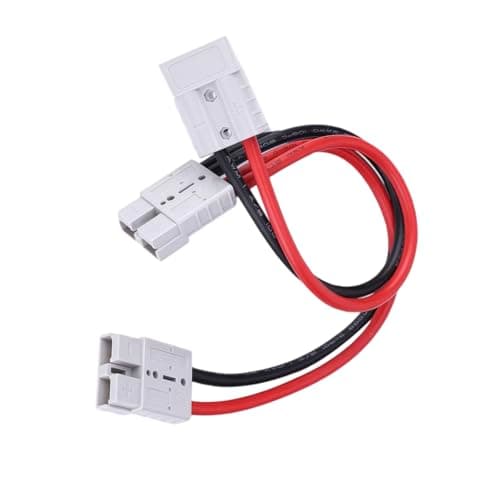 Anderson Plug Connector 50A Kit,50A Battery Quick Connector 1 to 2 Plug Jumper Cable,Dual Y Adapter Battery Power Connector Forklift Power Plug with 6MM Car Cable for Lithium Batteries of Boat, RV