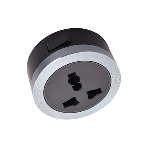 FTVOGUE Track Adapter 3250W Electric Rail Adapter with Blue LED Light for Smartphones Tablets and Devices (Universal Plug 13A)