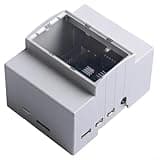 ABS DIN Rail Mount Case for Raspberry Pi 4B 3B with Transparent Window Slide Lock Wall Hanging Protection Enclosure(Pi3B+fan+cooling)
