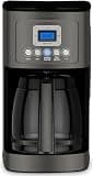 Cuisinart 14-Cup Coffee Maker, Programmable PerfecTemp Glass Carafe Coffee Machine with 1-4 Cup Setting, Brew Strength Control and Pause, Stainless Steel, DCC-3200BKSNAS, Black