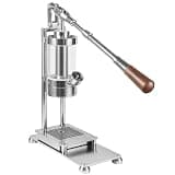 Wo Lai Gou Portable Manual Espresso Maker, Hand-pressed Coffee Machine, Stainless Steel, 1-16 Bar Pressure, Solid Wood Handle, Compatible With 58mm Portafilter, Ideal For Cappuccino & Latte