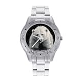 NTVOWPZO Three-Hand Analog Stainless Steel Watches for Men Easy Reader