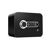 fireproof safe Safe For Home For Money Jewelry Documents Fingerprint Password Safes Carbon Steel Lock Box(Black)
