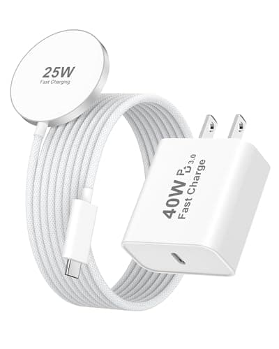 [Apple MFi Certified] 25W Magnetic Wireless Charger Apple Mag Safe Charger, 4FT 25W Mag-Safe Fast Wireless Charging Pad Compatible for iPhone iPhone 17/Air/17 Pro/17 Pro Max/16/15/14/13/AirPods3/2/Pro