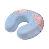 LXCPBNQT Neck Pillow Japanese Cherry Blossoms Washable Memory Foam Pillow for Airplane Office Car Sleeping, Watercolor Floral Art Travel Pillows U Shaped Stretch Neck Support Pillows