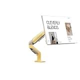 GOPCZTYZL F80-XD Yellow Computer Monitor Stand Mechanical Arm Screen Bracket Desktop Lift Rotating Base(Lava Light Yellow)