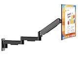 suptek Single Long Arm Monitor Wall Mount for 17 to 32 Inch Screens, Gas Spring Monitor Arm Wall Mount Holds Up to 11KG/24lbs, Full Motion Adjustable,VESA Mount 75x75/100x100mm(WMX3)