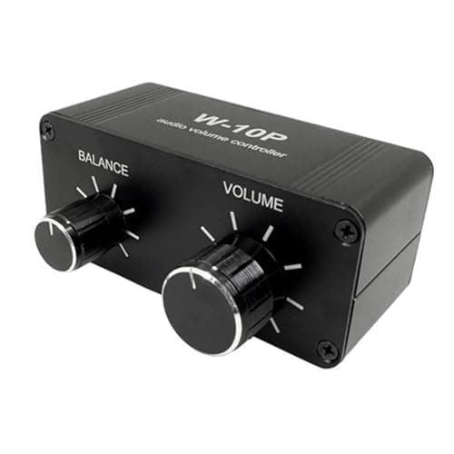 Iegefirm 3.5mm Portable Volume Control Preamp W-10P Stereo Dual Channel Stereo Audio Mini Balance Music Home Sound Durable