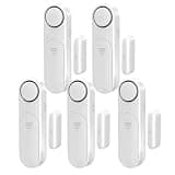 Window & Door Alarm When Opened 5-Pack for Kids Safety/Home Security, White