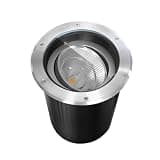 FDWXHZJL Outdoor LED Recessed Spotlight - Buried Garden Lamp, IP67 Waterproof LED Garden Spotlights 85-265V, COB 304 Stainless Steel Ground Lighting with Adjustable Light Angle(White,5w(AC85-265V))