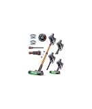 Zynet Cordless Vacuum Cleaner, 500W/45KPA/40Mins Lightweight Stick Vacuum for Home, LED Display and Green Headlights, 6-Stages Filtration, Self-Standing Vacuum for Hard Floor, Carpet