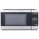 0.7 Cu Ft Microwave Oven, 700W Compact Microwave Oven With Smart Sensor, Stainless Steel - Features A Clear LED Display, Express Cooking, Defrost Options