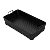 Air Fryer Tray Silicone Mold For Ninja Af500 Air Fryer Liner Basket Reusable Oven Baking Tray Non-Stick Pizza Grill Pan(Black 5.2L 2 in 1)