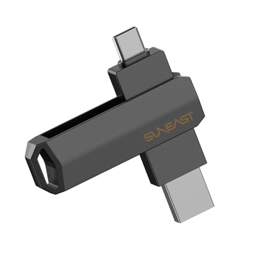 SUNEAST Dual Flash Drive 512GB- USB 3.2 Gen 2 Type-C & Type-A OTG Solid State Flash Drive up to 1050MB/s Read 950MB/s Write, External Mobile Storage for Smartphone/Tablet/Laptops/Desktops