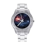 NTVOWPZO Three-Hand Analog Stainless Steel Watches for Men Easy Reader