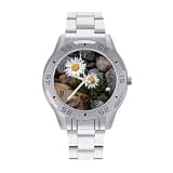 NTVOWPZO Three-Hand Analog Stainless Steel Watches for Men Easy Reader