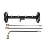 16in Under Car Washer with 1/4in Interface, Undercarriage Cleaner for Trucks SUVs Cars, Dual - Mode Pressure Washer Broom with Stainless Steel Nozzles and Brass