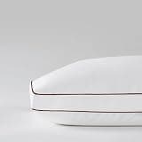 Saatva Latex Pillow - Standard Loft (4” - 5”) - Hypoallergenic Pillow with Shredded Latex Core - Breathable - Machine Washable Organic Cotton Cover - Queen (28"x18") 1 Pack