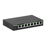 NETGEAR 8-Port 2.5G Multi-Gigabit Ethernet Unmanaged Network Switch (MS308) - with 8 x 2.5Gbps Ports, Desktop or Wall Mount, Metal Case