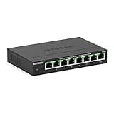 NETGEAR 8-Port 2.5G Multi-Gigabit Ethernet Unmanaged Network Switch (MS308) - with 8 x 2.5Gbps Ports, Desktop or Wall Mount, Metal Case