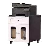 NUHSLF Lateral File Cabinet Drawer with Wheels Thickened Board Filing Cabinets for Home Office Rounded Corner Design Office Storage for Home A4 Letter (Black-60 * 50 * 58Cm)