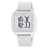 MASTOP Minimalist Square Digital Watch for Women and Men LED Backlight Waterproof Stopwatch Countdown Unisex Wristwatch (Grey)