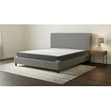 ABH Split King Box Spring Foundation, Low Profile Foundation, Grey Mattress Support, 2 Piece Eastern King Slatted Bed Base, 5 Inch Height for Bedroom Mattresses, Pack of 2